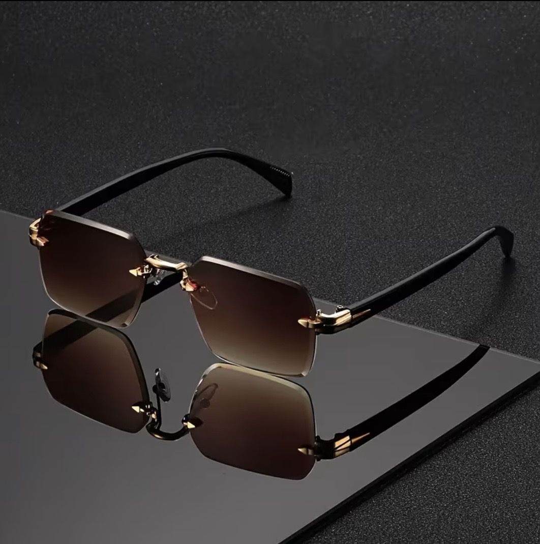 AURA Frameless Beveled Square — Sahara Gold